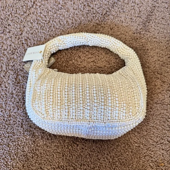 Beaded White Handbag NWT - Picture 8 of 11